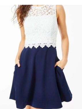 Lilly Pulitzer, Carolyn dress True Navy NWT size 8